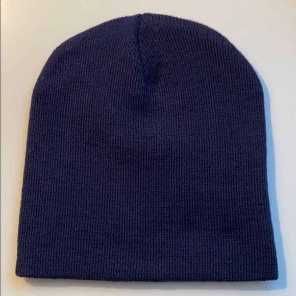 Navy West beanie hat acrylic - Picture 2 of 5